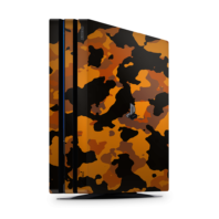 Playstation 4 Pro Camouflage sticker oranje skin Ucustom