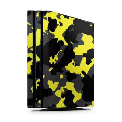 Playstation 4 Pro Camouflage sticker geel skin Ucustom