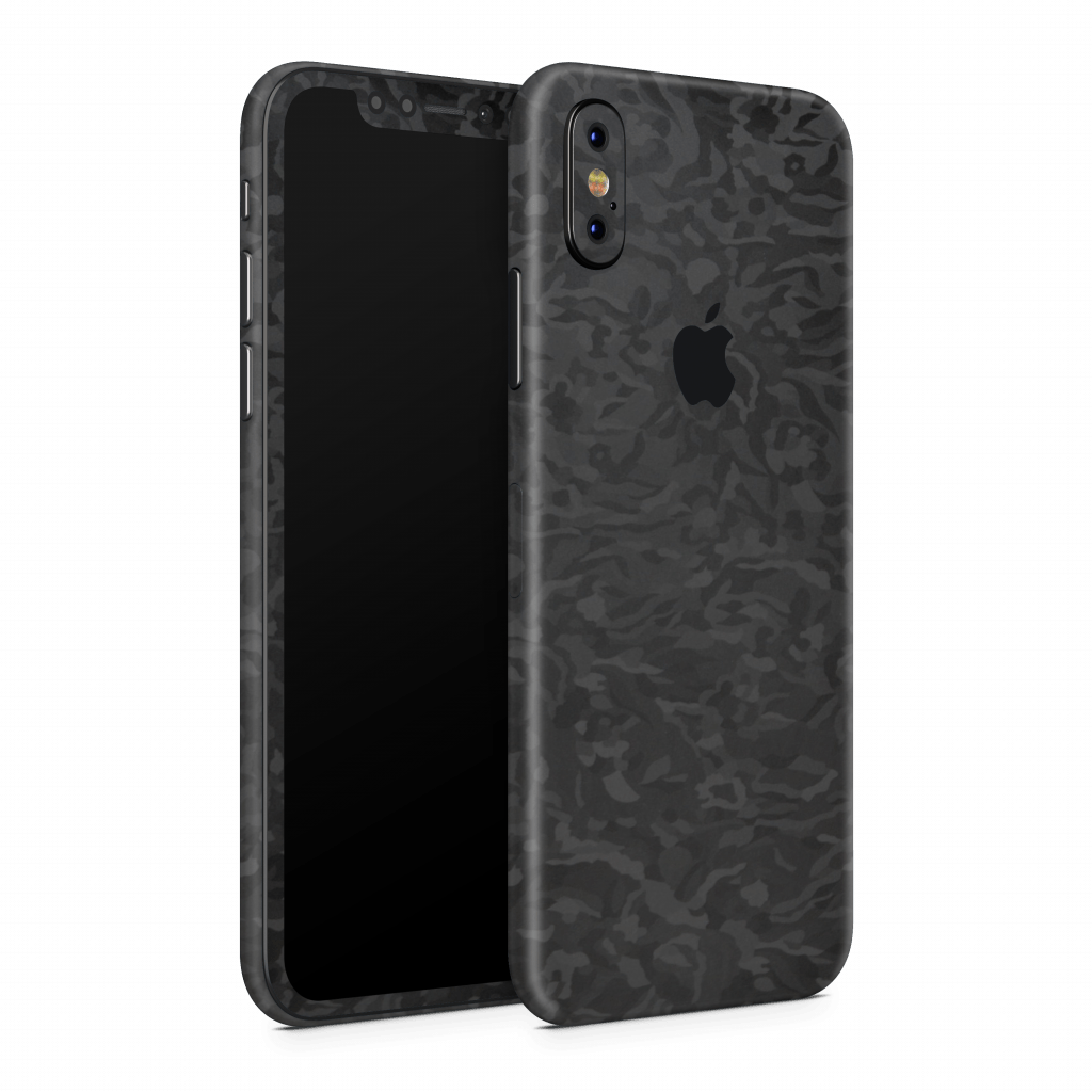 iPhone X Camouflage Zwart Skin